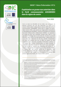 Lire la suite à propos de l’article SNOIE* I Note d’information I Numéro 11: Exploitation en grume non autorisée dans la Forêt communautaire ASSGRIMEN dans la région du centre