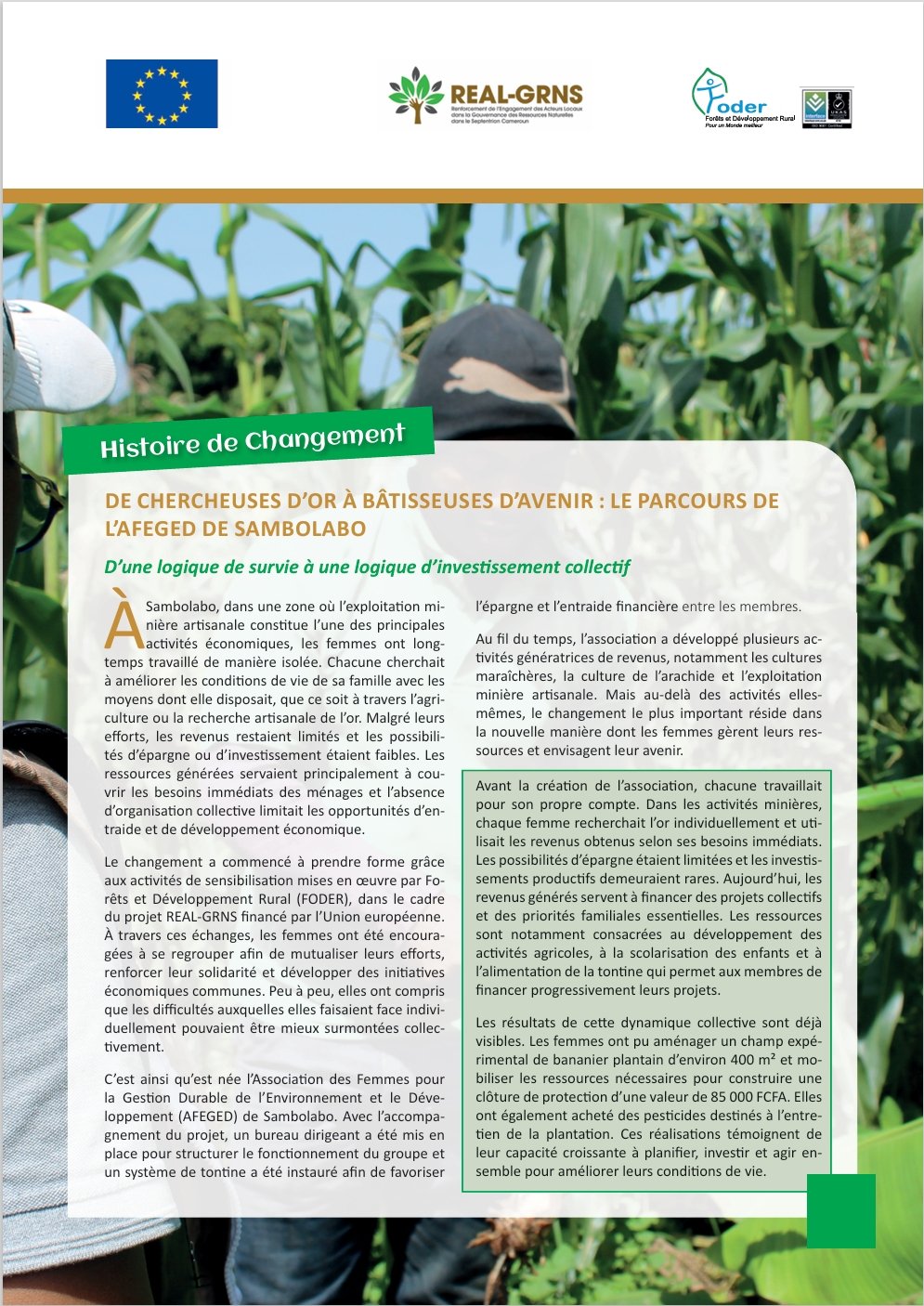 Lire la suite à propos de l’article DE CHERCHEUSES D’OR À BÂTISSEUSES D’AVENIR : LE PARCOURS DE L’AFEGED DE SAMBOLABO